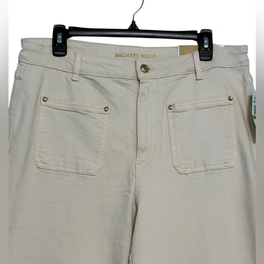 Michael Kors Cream High Rise Jeans Relaxed Fit